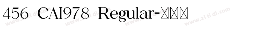 456 CAI978 Regular字体转换
